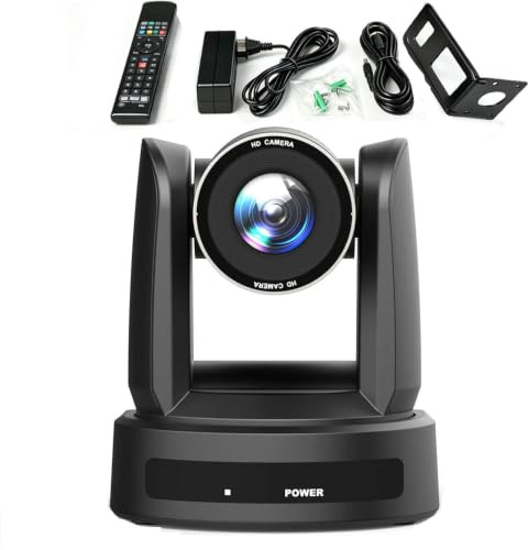 AI Tracking 4K NDI PTZ Camera, 10X Optical Zoom, HDMI SDI USB3.0 POE IP Live Streaming Conference Camera for Church, Meeting, Broadcast
