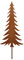 Rostikal Vintage Deko Tannenbaum 33 cm Blumenstecker Weihnachten Deko Weihnachtsdeko Fenster