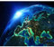 decomonkey Fototapete Erde Planet 400x280 cm XXL Design Tapete Fototapeten Vlies Tapeten Vliestapete Wandtapete moderne Wand Schlafzimmer Wohnzimmer Kosmos Kontinente