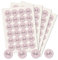 Logbuch-Verlag 96 Danke Aufkleber rosa grau mit Herzen - Dankeschön Geschenke Hochzeit verzieren Sticker rund Ø 4 cm