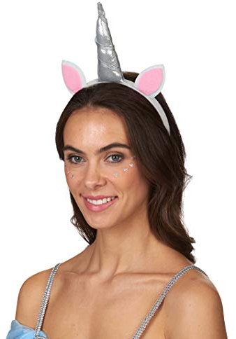 Andrea Moden 3888005 - Haarreif Einhorn, mit Horn und Ohren besetzt, Tier, Fabelwesen, Tiara, Unicorn, Haarschmuck, Motto Party, Karneval