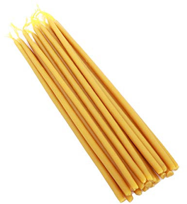 NKlaus 178g (ca. 20 pezzi) Candele 100% cera d'api 25cm fatte a mano Grecia 36322