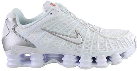 Nike AV3595-100 Shox TL Herren White/White-METALLIC Silver-MAX ORANGE EU 47.5