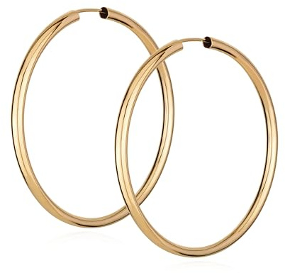 NKlaus Creolen aus 585er Gelbgold, rund, Rohrstärke, Ø 50mm, 2,5mm