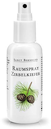 Sanct Bernhard Raumspray Zirbelkiefer mit echtem Zirbelkieferöl. Sorgt für eine angenehme, natürliche Wohlfühlatmosphäre, Inhalt 125ml