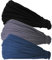 CHARM Stirnband Herren Bandana Damen - Kopftuch Herren Hair Band Men Headband Damen Piraten Haarband Männer Sport Schwarz, Dunkelgrau, Navy 3-Pack M