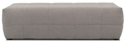 DOMO. collection Polsterhocker Brandon, Sitzhocker, Fußhocker, Hocker 150 x 60 x 40 cm, grau