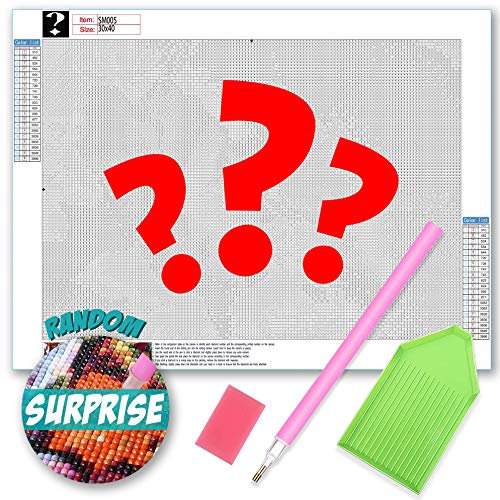 Joeyean Random DIY Mystery Diamond Painting Zubehör Bilder Square Full Drill Set, 5D Mysteriös Surprise Diamant Painting Quadratischer Diamant Kits Crystal Strass Stickerei Gemälde Kreuzstich Decor