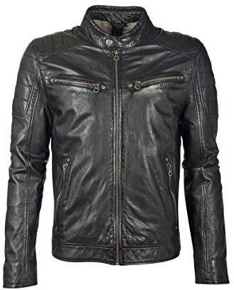 Mauritius GB Derry Laorv Männer Lederjacke schwarz Basics