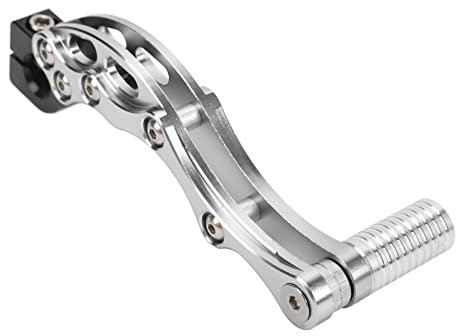 Akozon Motorrad Schalthebel, Kickstarter Hebel, Kickstarter Hebel Pedal, Motorrad Starthilfe Hochfeste Aluminiumlegierung Kick Start Pedal Kickstarter Universelles für Motorrad Roller(Silber)