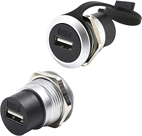 PENGLIN USB 2.0 Panel Mount Koppler 2 Stück, USB-Durchgangsanschluss, Buchse zu Buchse Bulkhead Extension Interface Adapter