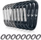 Rhino Produxs Lightweight duty Snap Carabiner Clips with Keyrings, D Ring Shape Carabiner with Keyrings - Excellent for Outdoor, Camping, Hiking, Keychains, Water Bottle, Keychain Hook