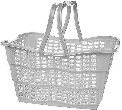 keeeper Pratica Cesta per la Spesa Alma, Plastica Resistente (PP), 40 x 29 x 22,5 cm, 15 L, Nordic Grey (Grigio)