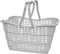 keeeper Praktischer Einkaufskorb Alma, Stabiler Kunststoff (PP), 40 x 29 x 22,5 cm, 15 l, Nordic Grey