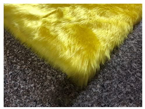 Kunstfell Meterware Plüschstoff Für Kleidung Hutdekoration Verwendet 160 Cm Breit Meterware Verkauft(Color:gelb)