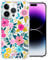 CAROKI for iPhone 14 Pro Max Clear Case, with Floral Flower Pattern Bumper Protective Soft Cover Case for iPhone 14 Pro Max 6.7-Floral Flower