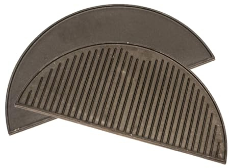 KAMADO Bono - Piastra a Doppia Faccia in Ghisa per Sistema di Cottura a Due Zone per Barbecue, Diametro 49 cm, Facile da Pulire, 2 in 1, Compatibile con Dispositivo Kamado Bono Grande
