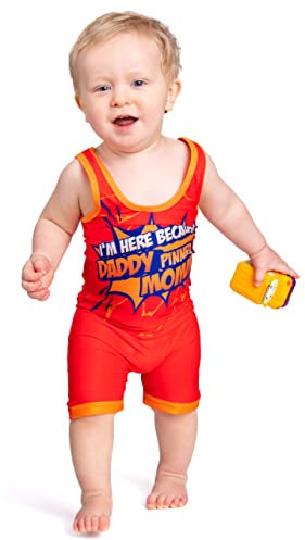 KO Sports Gear - Unisex Wrestling Singlet, bequem und atmungsaktiv, 4-Wege-Stretch, Gymnastik, Laufen, Gewichtheben, Daddy gepinnt Mama, Infant 12-25 Lbs.