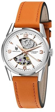 Lip Montre Himalaya 33 mm Sablier - Squelette Automatique - Cadran Blanc