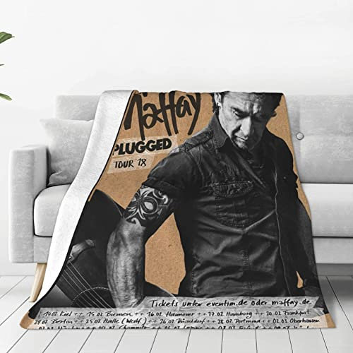 Oudrspo Peter German Maffay Ultraweiche Micro-Fleece-Decke, superweiche Überwurfdecken für Bett, Couch, Sofa, verdicken