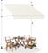 WOLTU Klemmmarkise 200cm breite Balkon Markise ohne Bohren höhenverstellbar Sonnenschutz Terrassenüberdachung UV-beständig wasserabweisend Beige