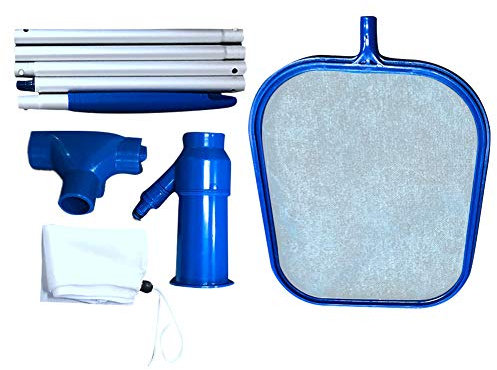 Vakuumsauger Pool Reinigungsset,Poolsauger Staubsauger, Poolreinigung Bodensauger,Poolsauger Staubsauger,Tragbares Poolreiniger mit Verdickten Poolstangen,für Schwimmbecken,Spa, Teich,Whirlpool,Blue