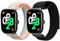 kwmobile Pulsera compatible con Xiaomi Redmi Watch 4 / Band 8 Pro/Band 9 Pro correa - 2x Correas de nailon trenzado - Tamaño ajustable - negro/multicolor