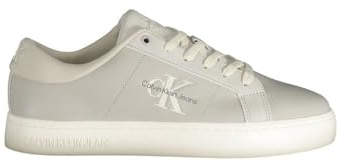Calvin Klein Herren Cupsole Sneaker Classic Low Laceup Schuhe, Grau (O Mushroom/B White), 42