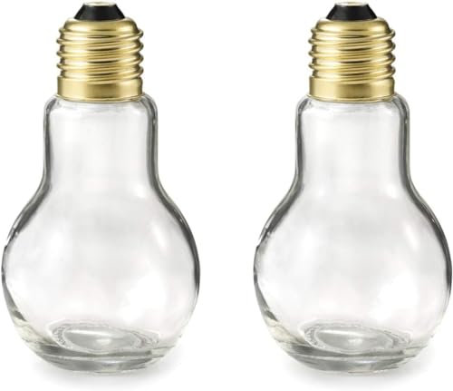 Salz- und Pfefferstreuer 2 Stück Glühbirnen Glühbirne aus Glas mit Schraubverschluss, Gewürzstreuer