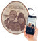 Baumscheibe mit Foto Gravur - Holzscheibe mit Foto - personalisiertes Fotogeschenk zu vielen Anlässen -Hochzeit, Jahrestag, Valentinstag, Geburtstag, Weihnachten - Echtes Naturholz