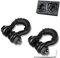 Große Anhängerschleife 3/4 D Ring Schäkel (2-Pack) 45.000Pfund /20.4T Bruchfestigkeit,mit 7/8 Pin und Anti-Diebstahl-Sicherheitsschrauben,Die Traktionskapazität ist 10471 Pfund (4.75T) (Schwarz)