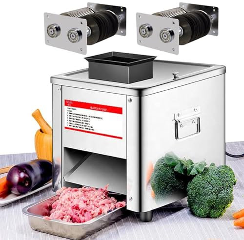 Professional Food Slicer, 850W Electric Meat Cutter with15mm Replacement Blade, Automatic Meat Slicer for Home and Restaurant Use, Work Silently,15mm