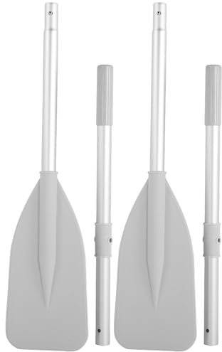 Kikumi Bootsruder Aluminium-Bootsruderruder Boote, Hohe Robustheit, Schlauchboot, Beiboot, Kanu, Wassersport, Ruder aus Aluminiumlegierung, 2 Paddel mit 2 Stäben, Set Jon Boat