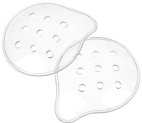 Dimeho Lot de 2 cache-yeux transparents en plastique à 9 trous, respirants, respirants, respirants, protection des yeux après une opération, 7,8 × 6 × 1 cm