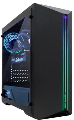 DeepGaming Covenant 2 PC Gaming AMD Ryzen 7 5700X | 32GB RAM DDR4 | Radeon RX 7600 XT 16GB | Raffreddamento liquido | 1TB SSD | WiFi 6 | Windows 11 Pro | PC Desktop