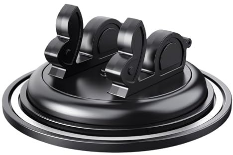 XiJiefa Soporte para teléfono Celular, Soporte Movil CocheSilicona Antideslizante,360 Grados Giratorio Sujeta Telefono para Coche Salpicadero (Negro)