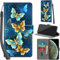 Haninsuze for iPhone Xs Max 6.5-Inch Case PU Leather Wallet Book Flip Folio Stand View Magnetic Multi-Pattern Cover compatible with iPhone Xs Max Phone Case (Four Butterfly)