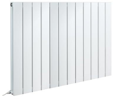 Orion Aluminium Designer Radiators Electric Heater Horizontal White Double Panel - 884 x 600mm - 700W PTC
