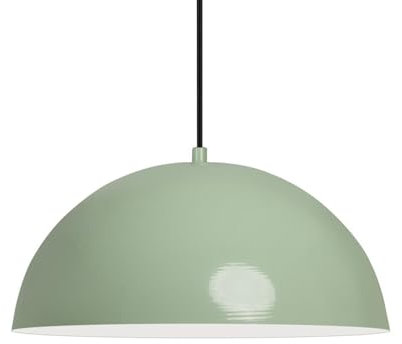 bamyum Lipeo Pendelleuchte Vintage Ø26cm Pendelleuchte Metall E27 Hängelampe Küche Hängeleuchten & Pendelleuchten, Hängelampe Schlafzimmer, Esszimmer Lampe Hängend Minzgrün Wohnzimmerlamp