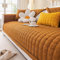 HGTRH Couch üBerzug XXL Wohnlandschaft U Form, Sofabezug Ecksofa L Form rutschfest, Couch üBerzug XXL Wohnlandschaft U Form mit Silikon, Weich Lamm Samt Sofa Schutzdecke Sofahusse Brown 110 * 160