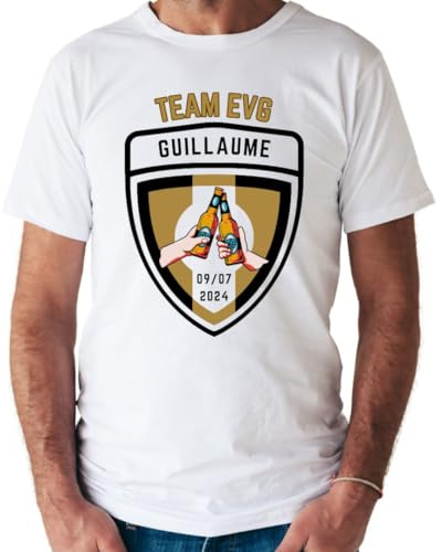 Générique T-Shirt EVG Personnalisé – Team EVG – 100% Coton Bio – Cadeau Enterrement de Vie de Garçon – Impression Premium & Livraison Rapide