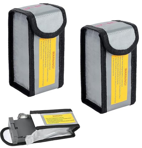 2 Pcs Lipo Safe Bag Lipo Akku Tasche Feuerfest,Lipo Batterie Safe Bag,Feuerfeste Sicherheitsschutztasch,Schützt die Batterie Während des Ladevorgangs,Feuer und Explosionsgeschützt