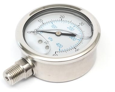 JDNH Stainless Steel Pressure Gauge Pressure Measuring Gadget Pressure Instrument Suitable for Plumbing and Gardening