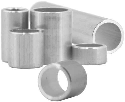 4 Stück Distanzhülse 8x6x30 mm (Außen x Innen x Länge) Aluminium (Alu) Ohne Gewinde Rohr nahtlos Abstandshalter Abstandshülsen WIBTEC®