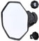 Flash Diffuser for Speedlight, Octagonal Soft Box for Macro Photography, Camera Light Diffuser, Enhance Flash Photograph, Nylon Material, 20 cm 30 cm Sizes, Professional Lighting Gear