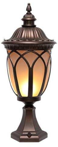 LUOYAOB Lámpara de columna rústica impermeable for jardín, lámpara de pilar vintage for exteriores, luces for postes de valla de paisaje exterior for patio