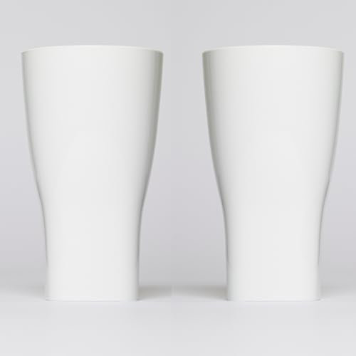 AIOS Tritan Renew Lot de 6 verres à bière incassables en plastique Blanc