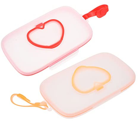 Happyyami 2stücke Tragbare Box Feuchttücher Nachfüllbarer Feuchttücherspender Robuster Behälter Für Unterwegs Einfach Zu Öffnen Praktisch Für Küche Und Babyzimmer Leicht Und Kompakt