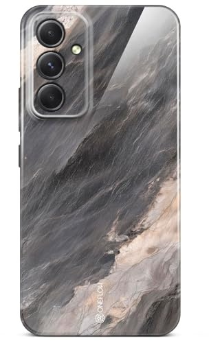 ONEFLOW Bliss Cover für Samsung Galaxy A54 5G Hülle in Marmor Optik, Designer Case Handy Schutzhülle mit Kameraschutz, Muster Hardcase Glitzer Handyhülle marmoriert, Stein Grau