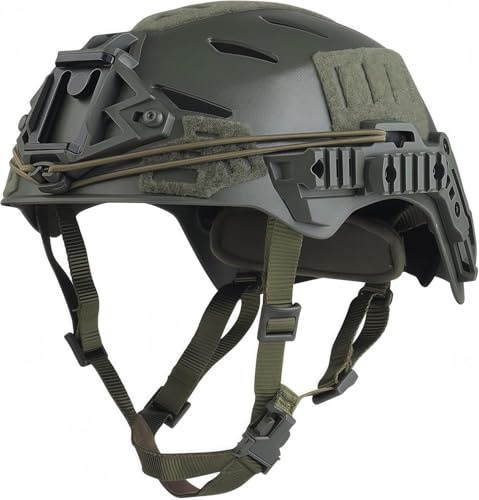 Casque Tactique W.endy 3.0, Version simplifiée, pour la Chasse, Le Combat, l'entraînement, la Protection, l'airsoft, Les Sports de Plein air (Green)